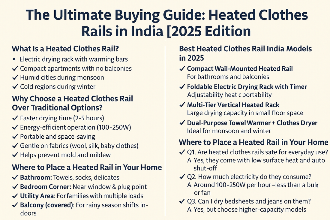 Heated Clothes Rail Buying Guide India 2025 | Best Drying Racks for Home