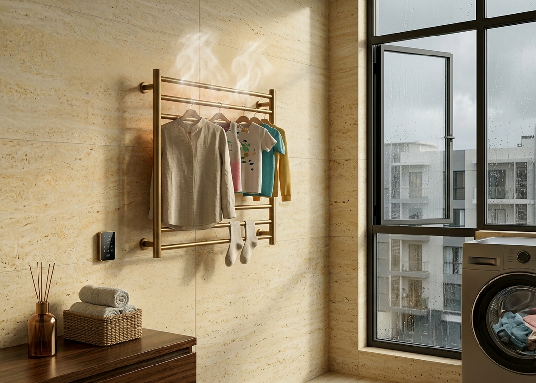 The 8-Bar Heated Clothes Rail