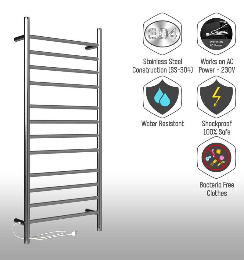 Tee’s 12-Bar Heated Clothes Rail
