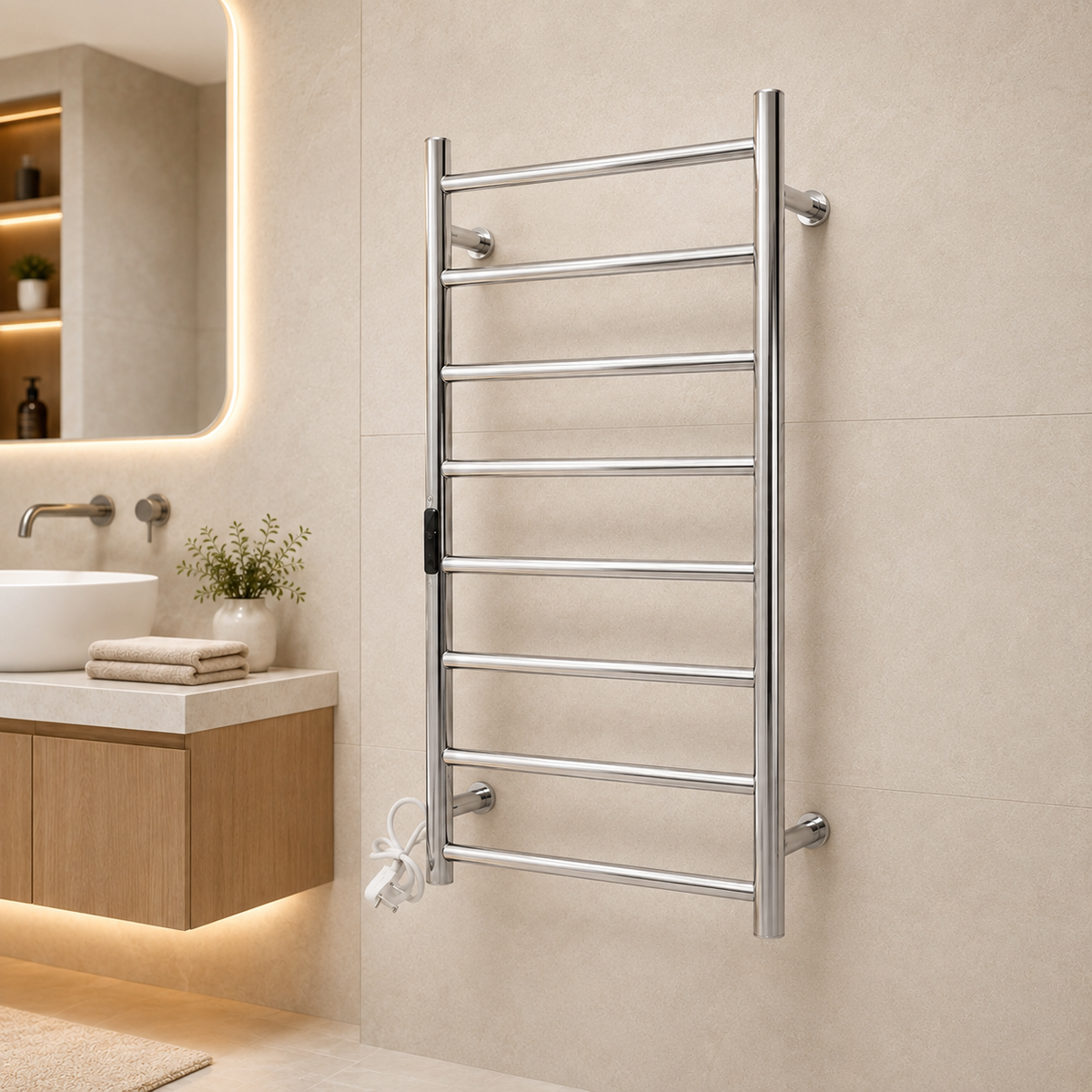 Tee’s 8-Bar Wall Heated Clothes Rail
